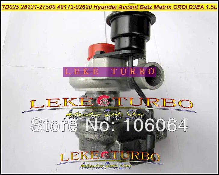 Free Ship Turbocharger TD025 28231-27500 49173-02610 Turbo For HYUNDAI Accent Matrix Getz For KIA Cerato Rio 1.5L D3EA 1.5 CRDi