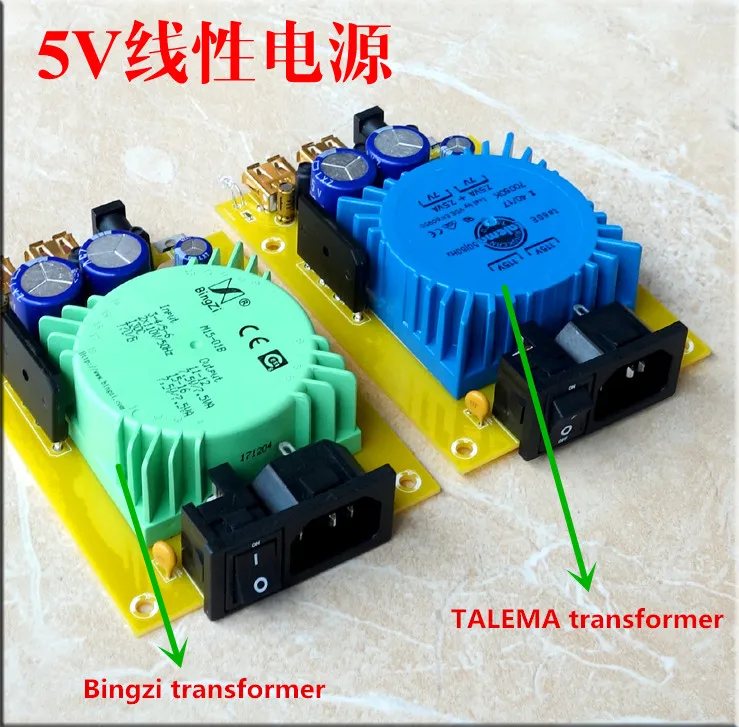 TALEMA / BingZi transformer 5V USB 15W DC port dual output linear power supply DC voltage regulator CAS XMOS CM6631 TE8802L