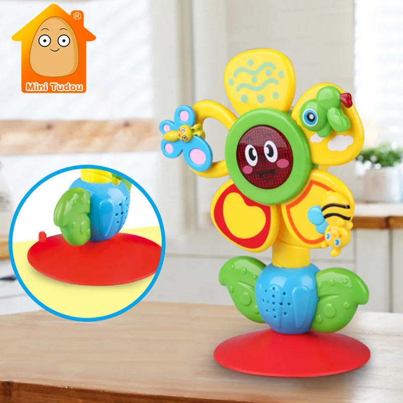 Multi-touch Rotating Ferris Wheel Table Tricolor Suckers Toy 0-12 Months Newborns Early Creative Educational Baby Rattle Toys