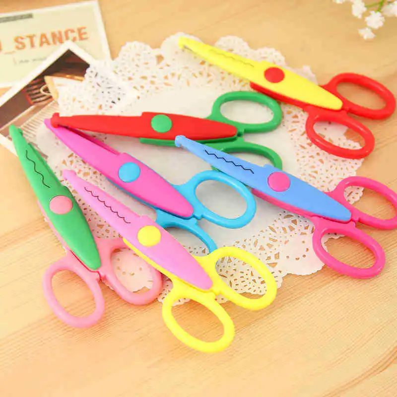 1PC Lace DIY Scissors Scrapbook Paper Photo Tools Diary Decoration Safety Scissors 6 Styles Selection
