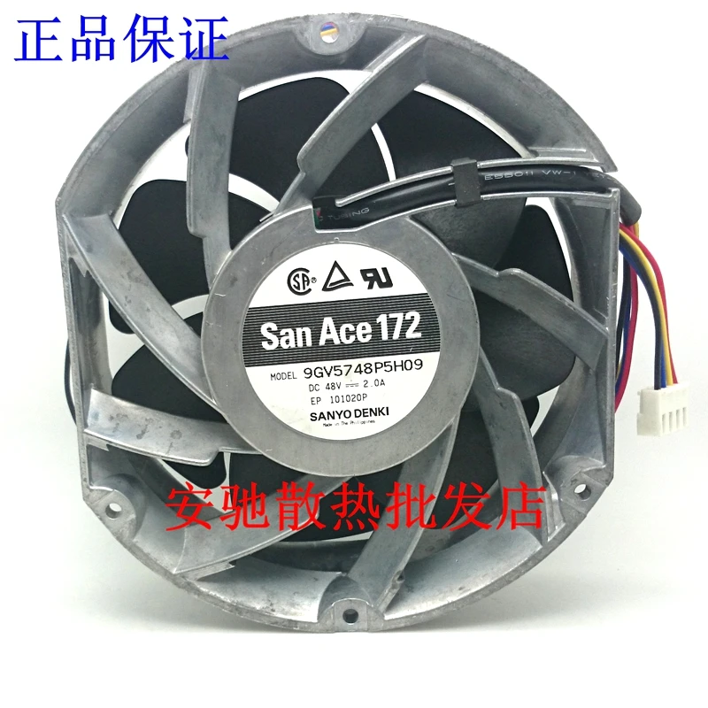 Sanyo Denki 9GV5748P5H09 Server Cooling Fan DC 48V 2.0A 170x150x50mm 4-Wire