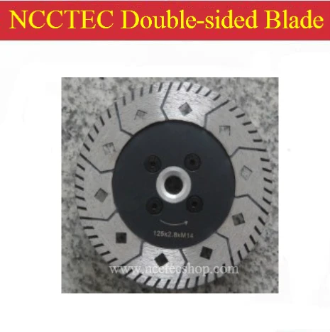 5'' NCCTEC Diamond Double-sided Saw Blade | 125mm blade has 2 Functions for grinding and cutting ceramics | very fast work speed