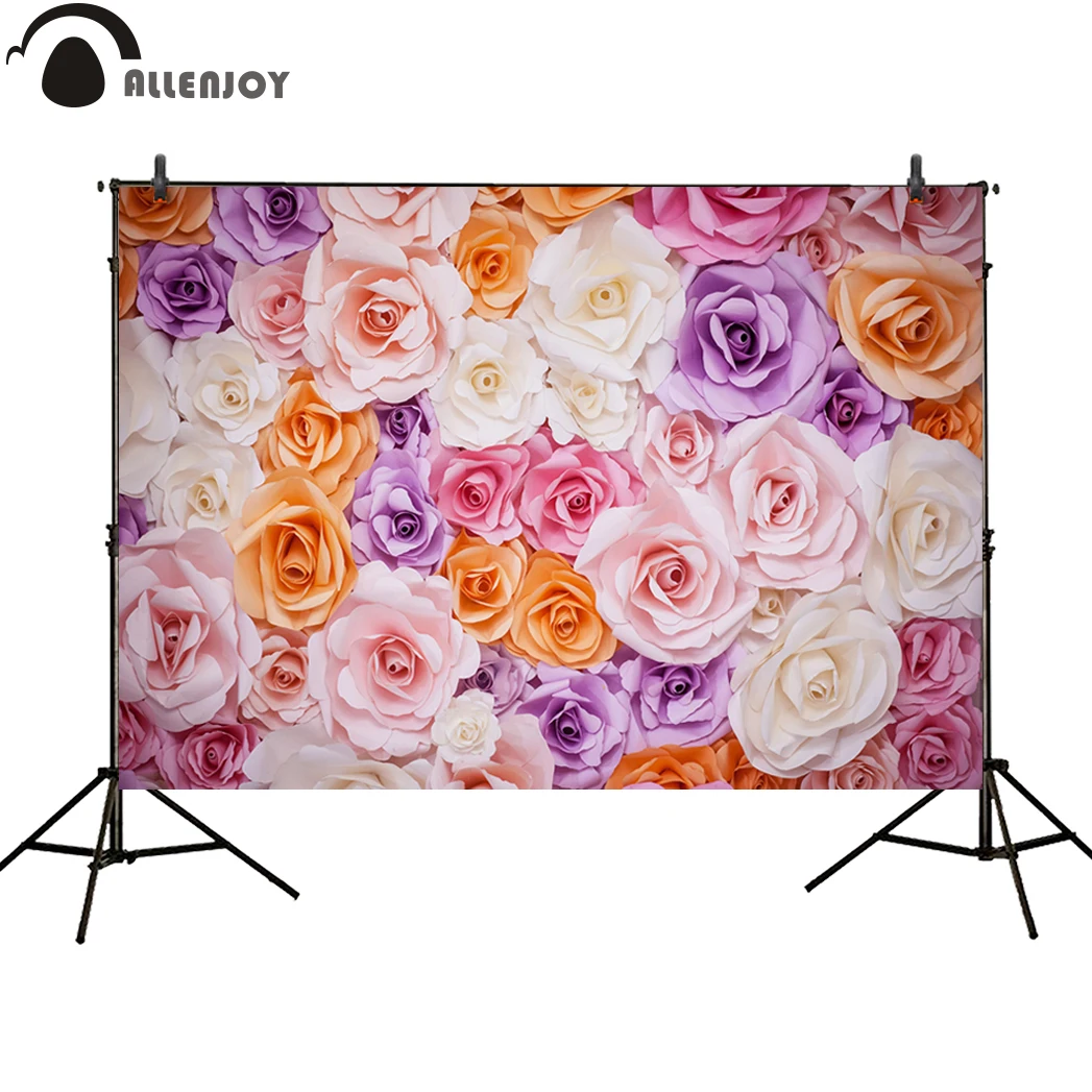 Allenjoy photo background flower banner sweet baby Three-dimensional wedding new backdrops for photo studio photo shoot vinyl