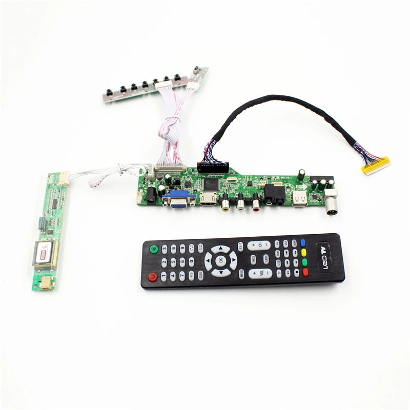 LCD TV 컨트롤러 보드 TV AV VGA 오디오 USB HDMI 호환 17 인치 lcd 패널 1920x1200 B170UW01 V0 LTN170CT05-F01