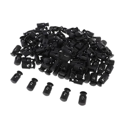 100 sztuk plastikowa blokada przewodów Paracord klip klamra przełącz 1 otwór przełącz korki 20x10mm