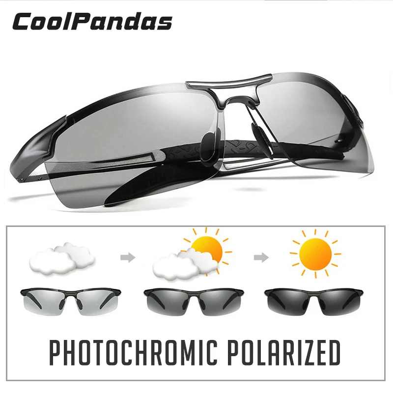 Photochromic HD Sunglasses Men Polarized Chameleon Glasses Fishing Driving Shades Sun Glasses Male Day Night oculos gafas lentes