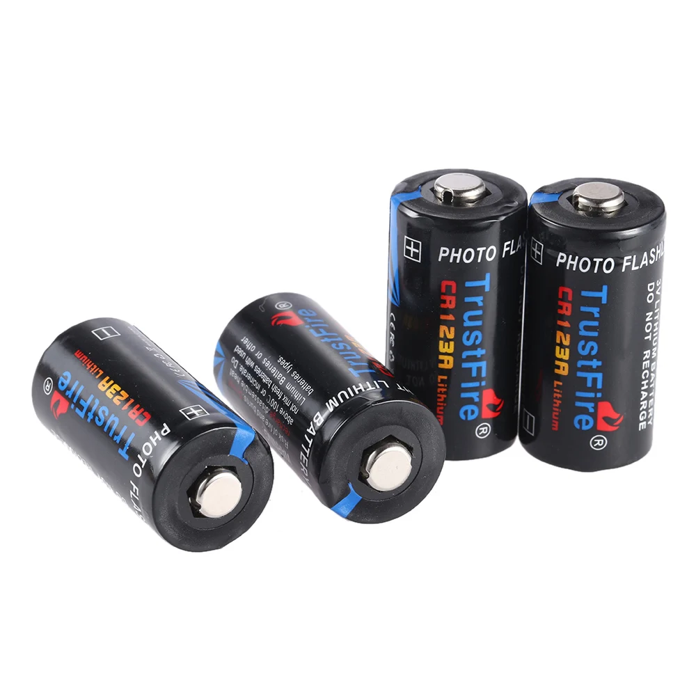 

12pcs/lot TrustFire Non-rechargeable CR123A 123A 3V 1400mAh Disposable Lithium Battery Cell for Cameras/Videos Game Players