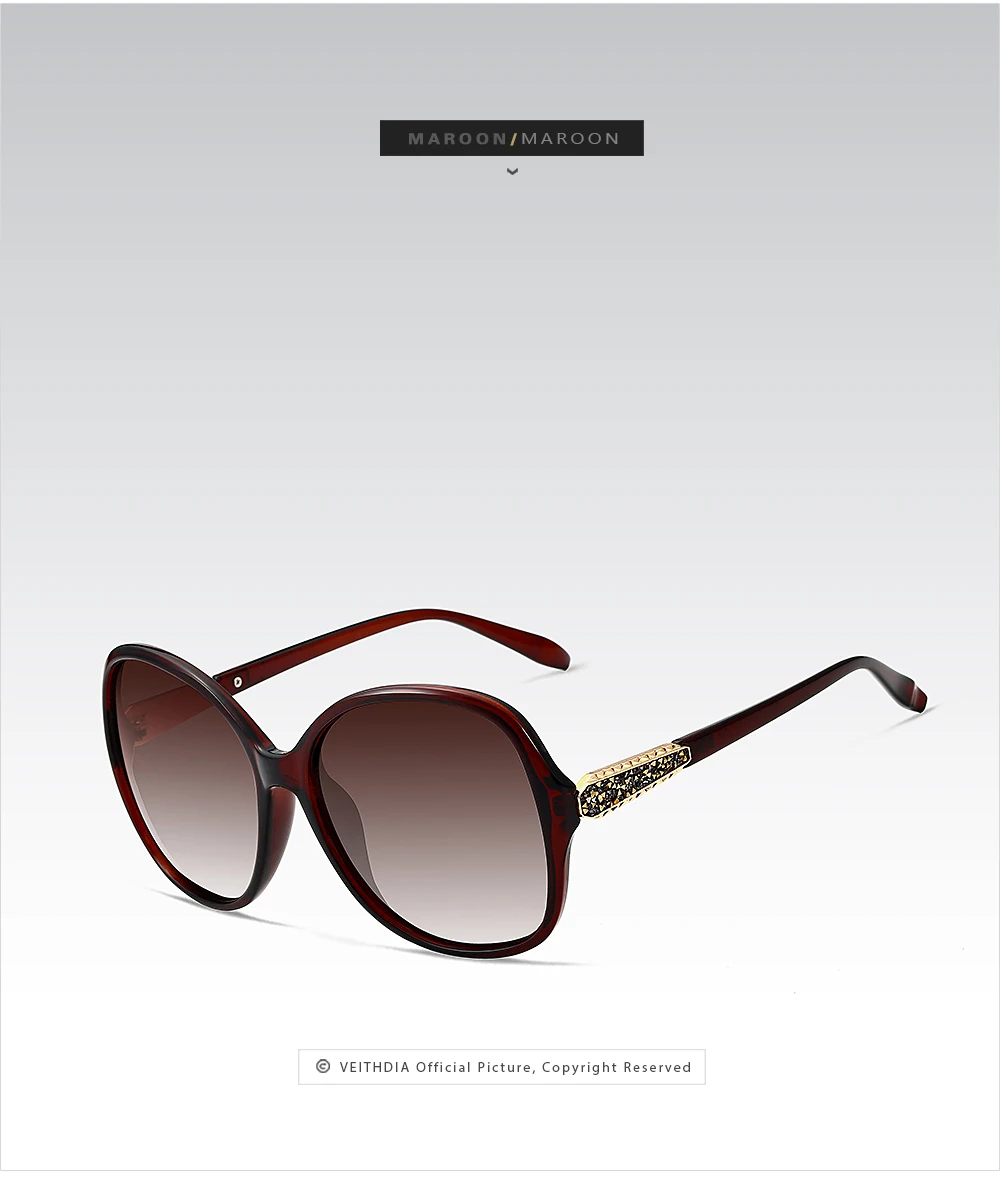 Veithdia retro mode sonnenbrille polarisiert uv400 luxus damen vintage designer frauen sonnenbrillen brillen für frauen v3025 – Detail 13