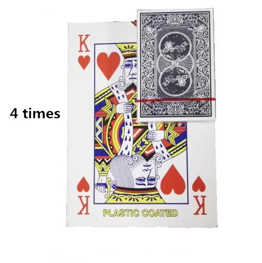 Wholesale 20pcs/lot 4 times size of the regular playing card family party entertainment big deck magic poker