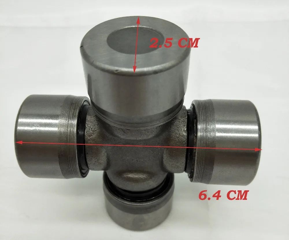 Universal Joint Cross Shaft Component 25x64mm ATV Staked-In U-Joint CRV Drive Prop Shaft Cross Bearing Accessory For Engine Part