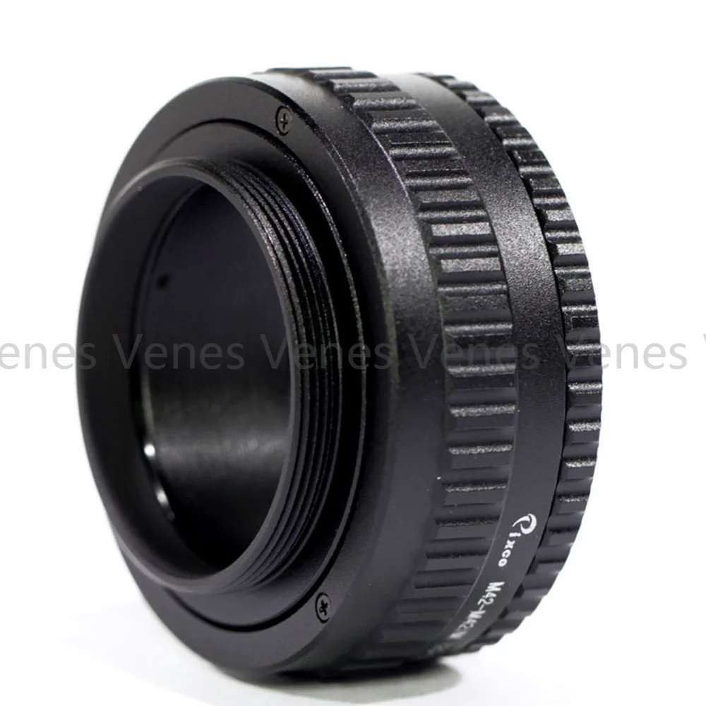 Venes 25-55mm Macro Tube Adapter M42 to M42 Mount Lens Adjustable Focusing Helicoid - 25mm to 55mm
