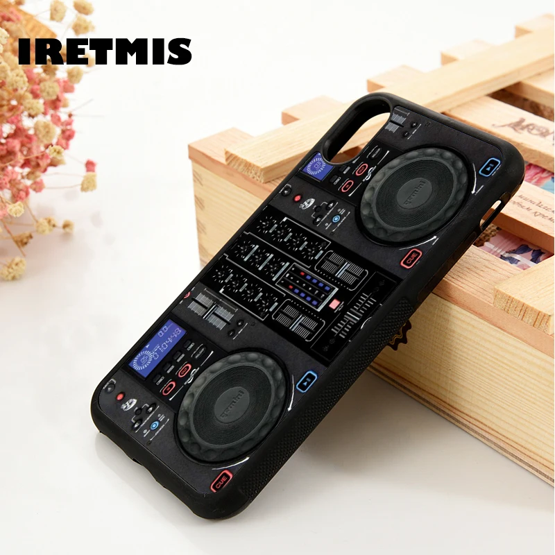 Iretmis 5 5S SE 6 6S Soft TPU Silicone phone case cover for iPhone 7 8 plus X Xs 11 Pro Max XR Mixer CDDJ DJ technics turntables