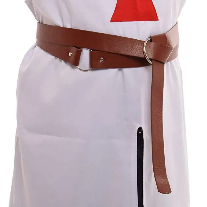 Cosplaydiy Movie Knight Blet Mens Keltische Viking Norman Lederen Riem Renaissance Gothic Victoriaanse Ridder Kostuum Riem Rekwisieten L320