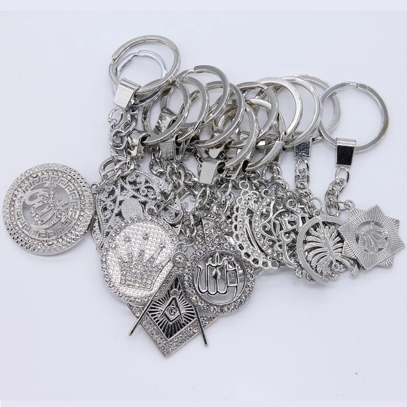 The New High Quality Islam Allah Keychain Muslim Jewelry Handmade  Pendant Charm Love Jewelry Keychains Key Ring Key Holder