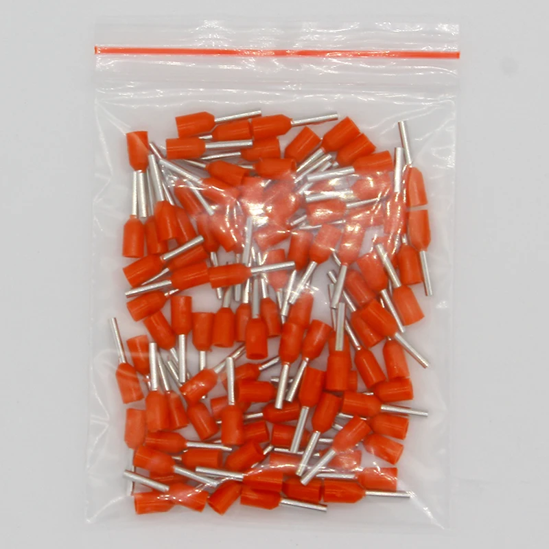 E7508 100PCS/Pack Tube insulating Insulated terminals 0.75MM2 Cable Wire Connector Insulating Crimp Terminal Connector E-