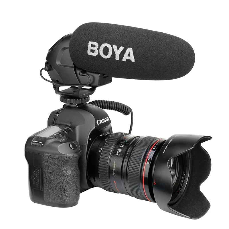 

BOYA BY-BM3031 On Camera Condenser Microphone for DSLR Nikon Canon Video Camera Audio Recorder 1/4 Screw 3.5mm Jack Mic for Live