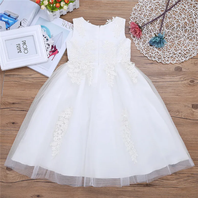 Baby Kids Baljurk Party Formele Bloem Meisje Jurken Kinderen Prinses Pageant Jurken Tulle Maxi Gewaden Wedding Party Dress