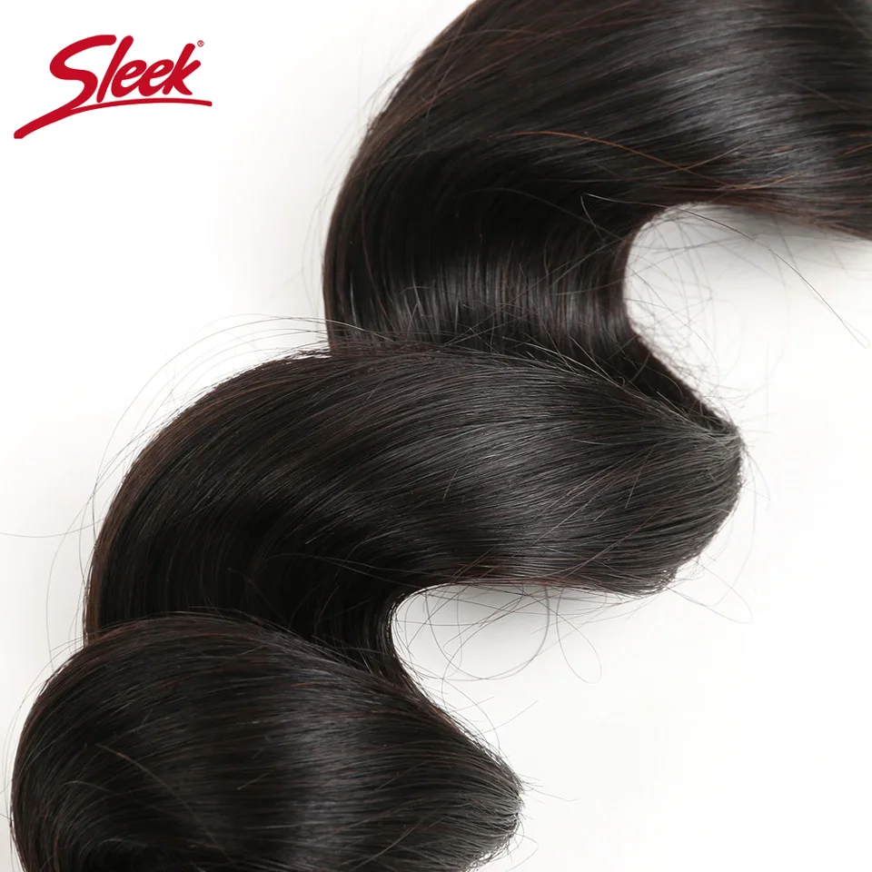 Sleek Brazilian Loose Wave Bundles 100% Human Hair Bundles 1 PC 10-28inch Non Remy Hair Weave Extension Can Buy 3 Or 4 Bundles