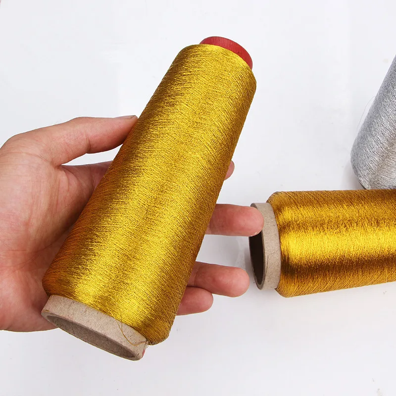 Gold Silver Computer Cross-stitch Embroidery Threads 3000M Sewing Thread Textile Metallic Yarn Woven Sewing Machine Cones Line