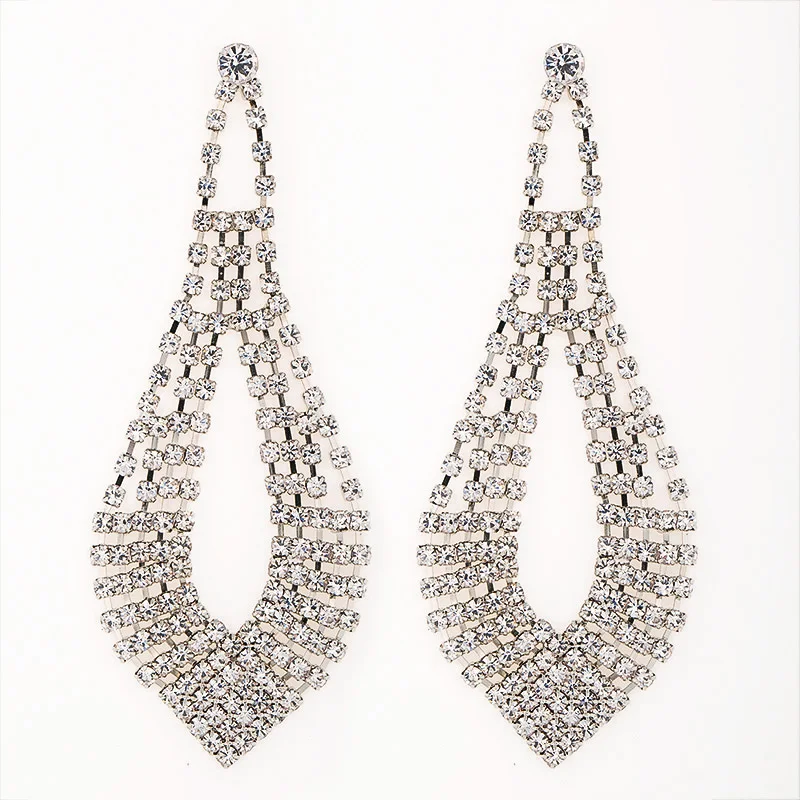 YFJEWE Women Fashion Bohemia Rhinestone Decoration Earring Vintage Long Tassel Earrings  Earring #E056