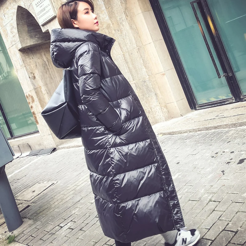 

2021 Autumn Winter Long Coat Female Parka Duck Down Jacket Woman Thick Warm Hooded Winter Jacket Women PP091