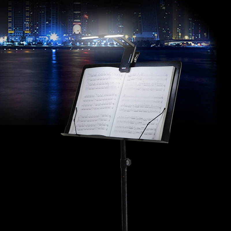 AROMA Clip-On Rechargeable Music Stand Light Suitable for All Sizes of Music Stands LED Stage Light Universal Compact Portable