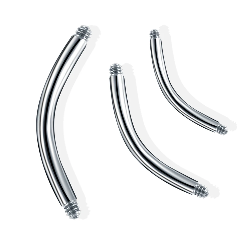 100pcs Stainless Steel Belly Piercing Navel Ring Accessories