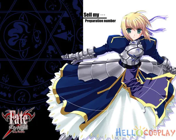 Fate Stay Night Saber Cosplay Kostüm H008