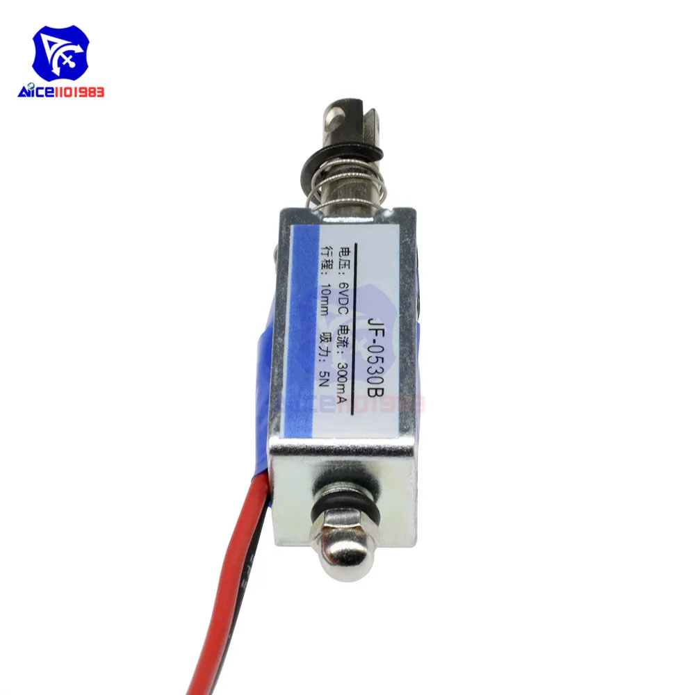 JF-0530B Elektromagnet DC 6V/12V/24V 300mA 5N/10mm Präziser Pull-Push-Typ Linearer Bewegungsmagnet mit Kabel – Detail 7