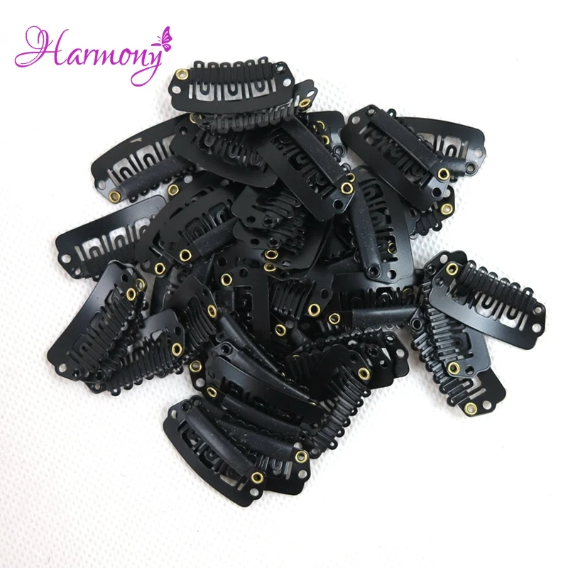 

Harmony Plus Hair 100pcs U Snap Clip For Hair Extension wig weft 32mm 6 Colors Available