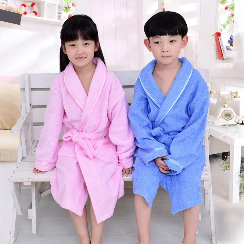 Children Bathrobe Baby Cotton Men Nightgown Summer Towel Fleece Cartoon Cap Boys and girls bathing bath spa christmas spring