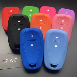 ZAD Silicone Rubber car key cover case FOB for Chevrolet Cruze Spark 2016 2 buttons Smart remote key shell holder