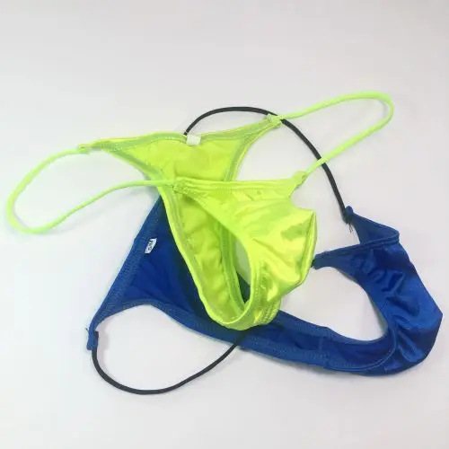 Mens Micro Bikini String waist shiny satin knit nylon spandex G2069 Very Limit coverage