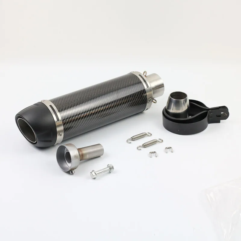 

Motorcycle Exhaust Muffler Carbon Fiber Modified Motorbike Exhaust Pipe Muffler For GP Most Motorbike AK033