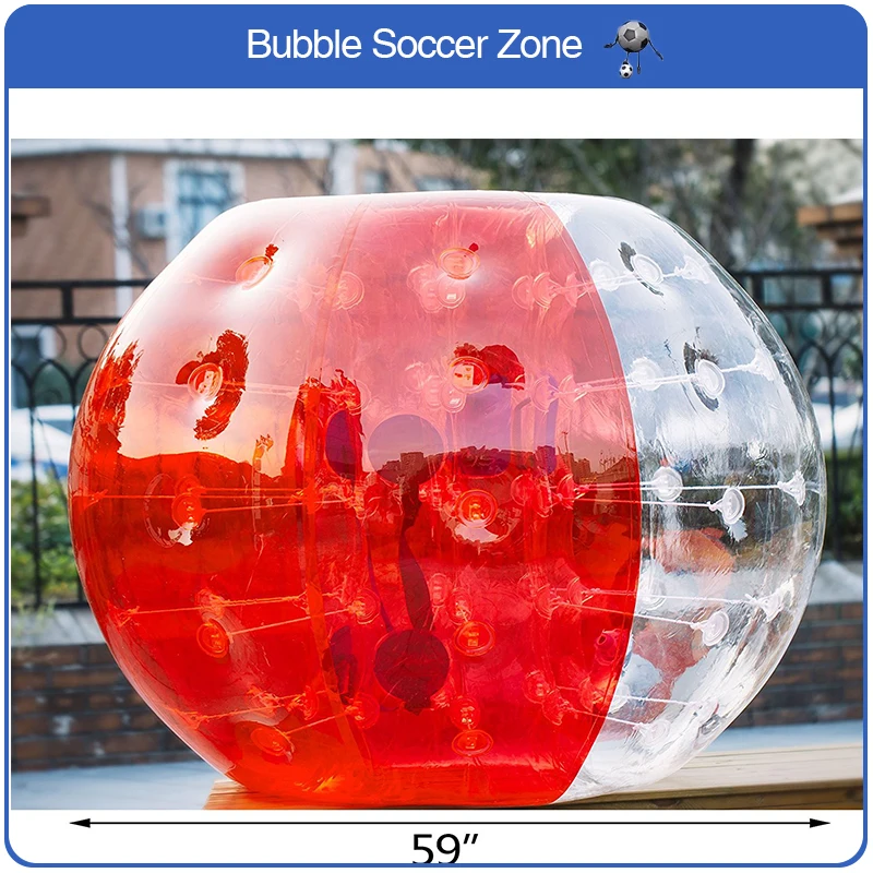 Ballon de football à bulles gonflable en TPU, pare-chocs à air, ballon Zorb, 1.5m, 1mm, livraison gratuite