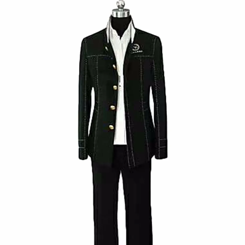 

2018 Shin Megami Tensei Persona 4 P4 Cosplay School Boy Uniform Costume Yu Narukami Jacket+Pant+Shirt