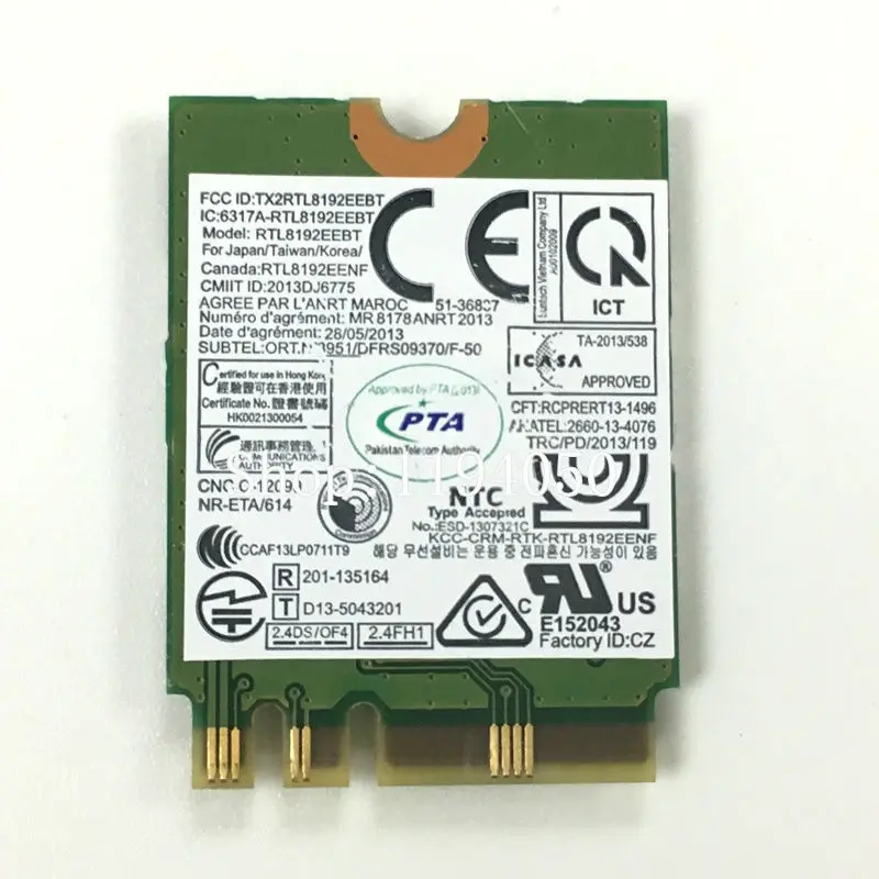 Placa de rede sem fio com wi-fi, bt 8192, rtl8761 m.2