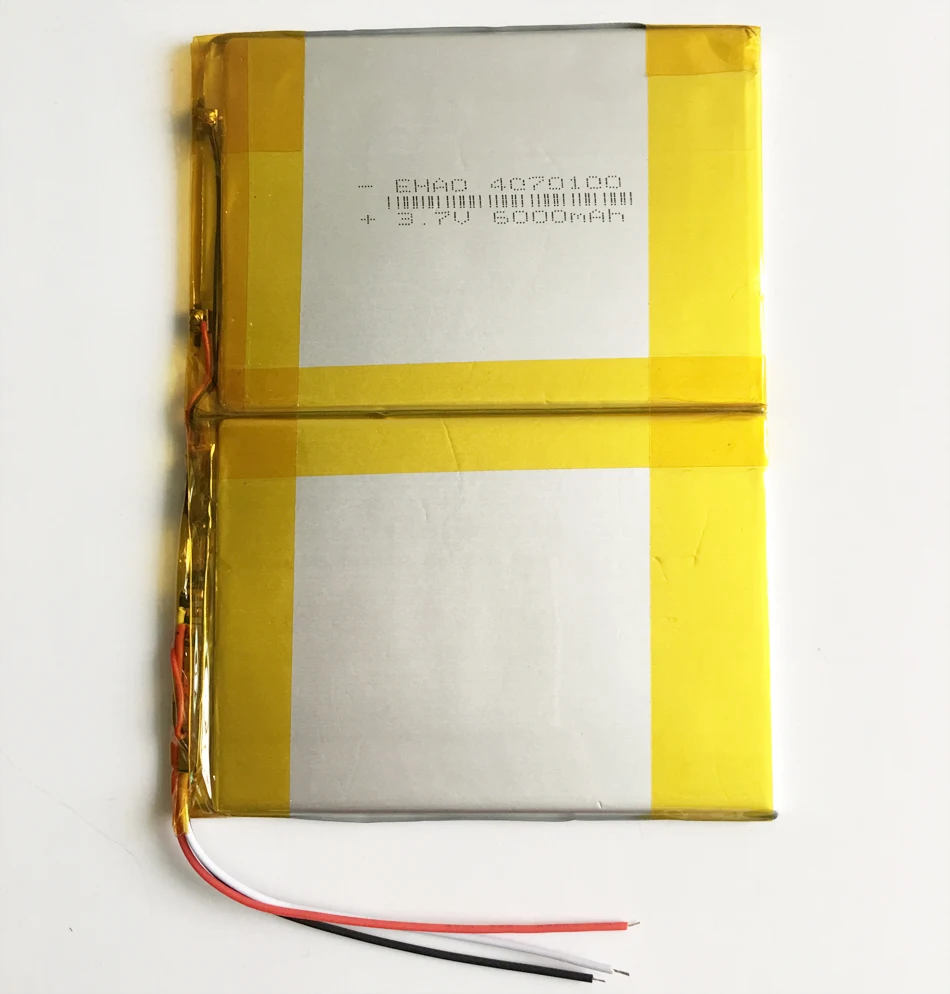 Pilha de bateria recarregável do polímero do lítio, Li-Po, GPS, PSP, DVD Power Bank, PAD, DIY, E-Book, Tablet, PC, 3.7V, 6000mAh, 40140100