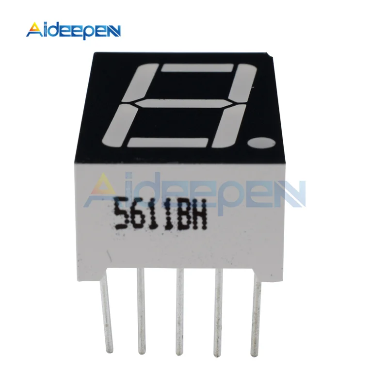 10 ชิ้น/ล็อต 0.56 นิ้ว 0.56 ''LED 7 Segment 1 บิตโมดูลจอแสดงผลLED 7 Segment 1 บิตหลักหลอดสีแดง/สีฟ้าAnodeทั่วไปดิจิตอล