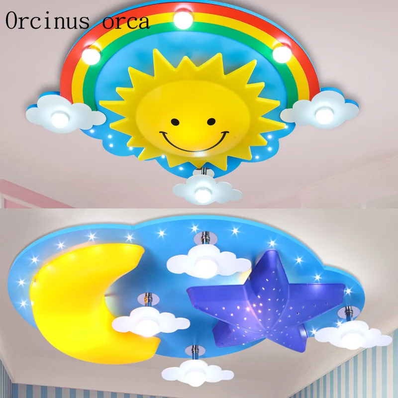 

Creative personality cartoon light children's room ceiling lamp baby bedroom lamp boys and girls room lighting eye protection