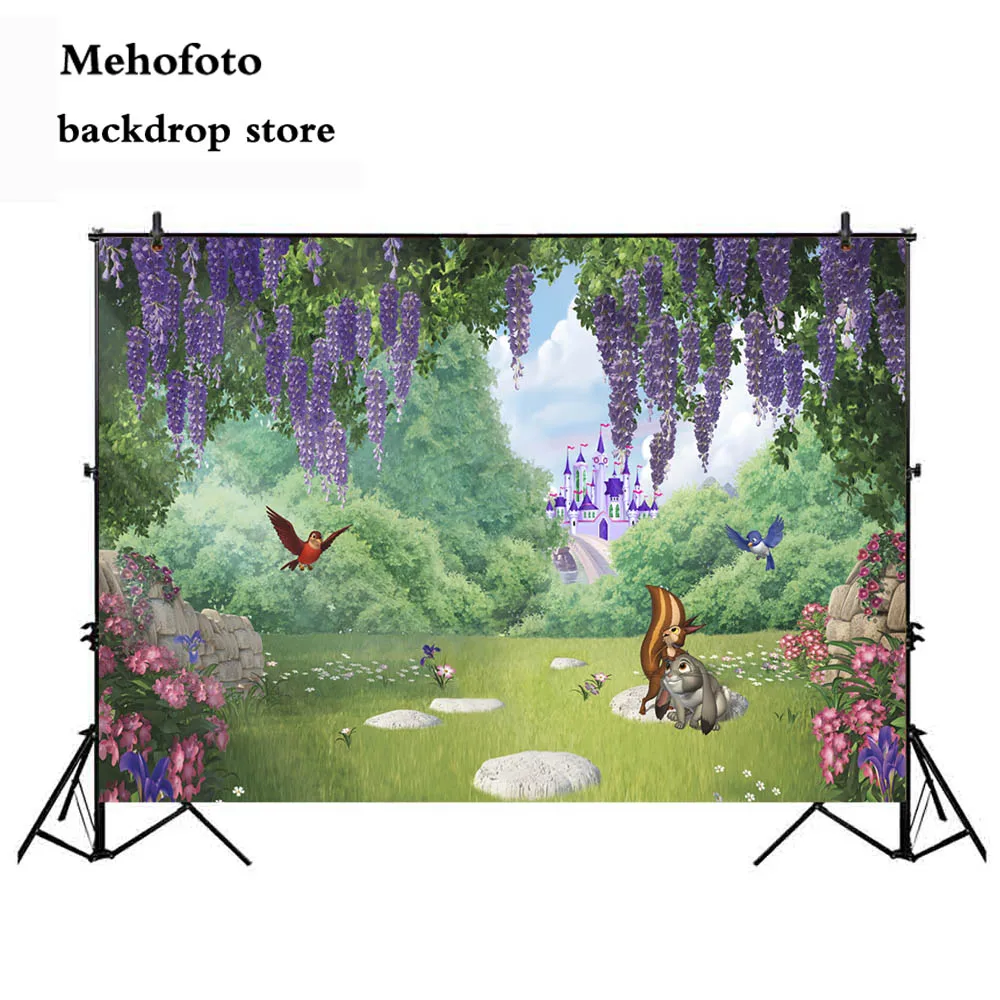 

Safari Jungle Birthday Party Photography Backgrounds Castle Forest Backdrops for Photo Studio Computer Printed 768