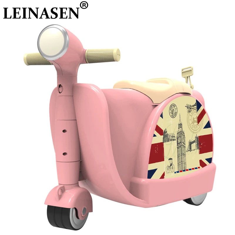 Children\'s Travel Suitcase with Wheels Handbag Boy Girl Baby Creative Toy Box Kids Luggage Suitcases Can Sit to Ride Child Gift