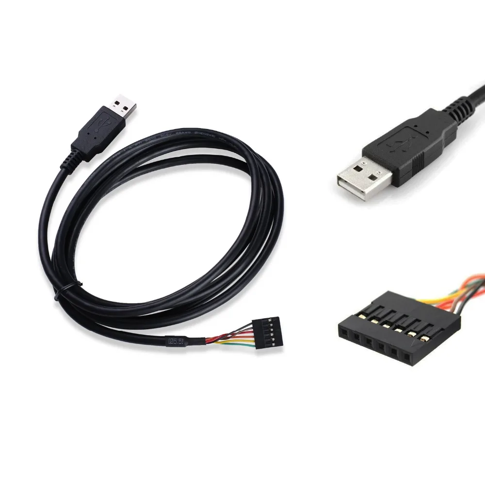 TTL-232R-3V3 USB à TTL Adaptateur de câble série FTDI Chipset FT232 USB à 3.3v 5v TTL UART Série RS232 Câble de téléchargement