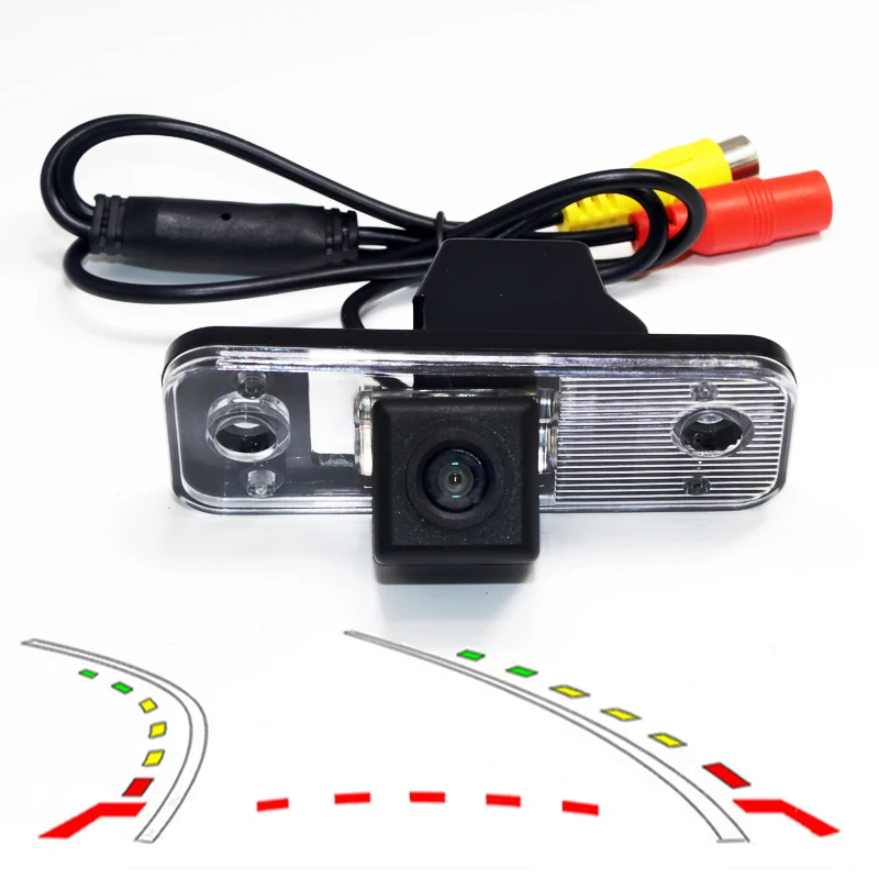 Dynamic Trajectory Tracks car Rear View parking Camera For Hyundai Santa Fe IX45 2001 2002 2003 2004 2005 2006 2007 2008 - 2012