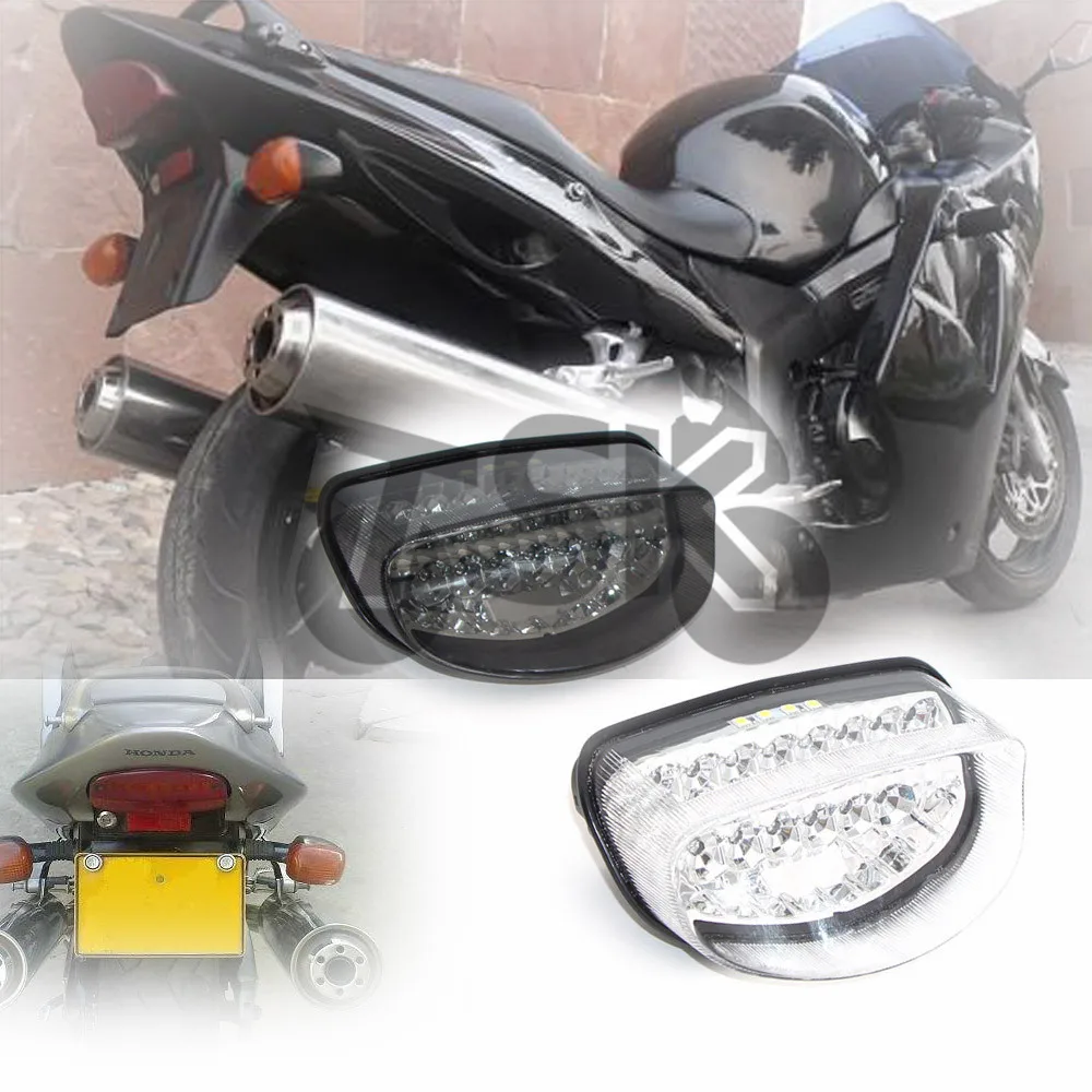 For HONDA CBR1100XX HORNET 250 600  Motorcycle LED Rear Turn Signal Tail Stop Light Lamps Integrated