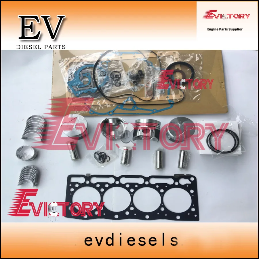 

For Kubota V1200 overhaul gasket kit complete +bearing set + piston ring set