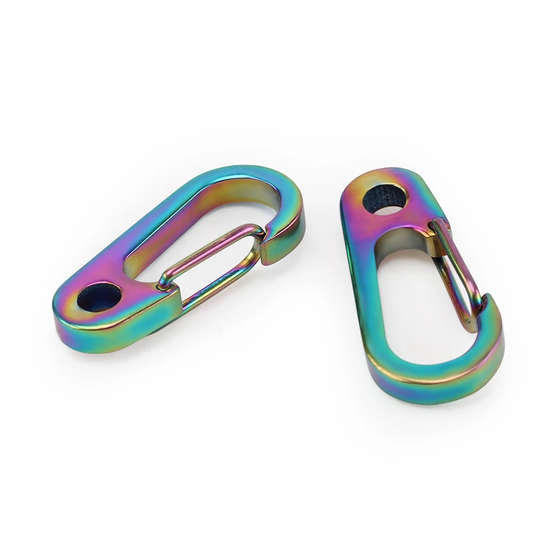 Titanium Alloy Keychain Outdoor Small Tool Alloy Key Ring Mountain Climbing Hang Buckle