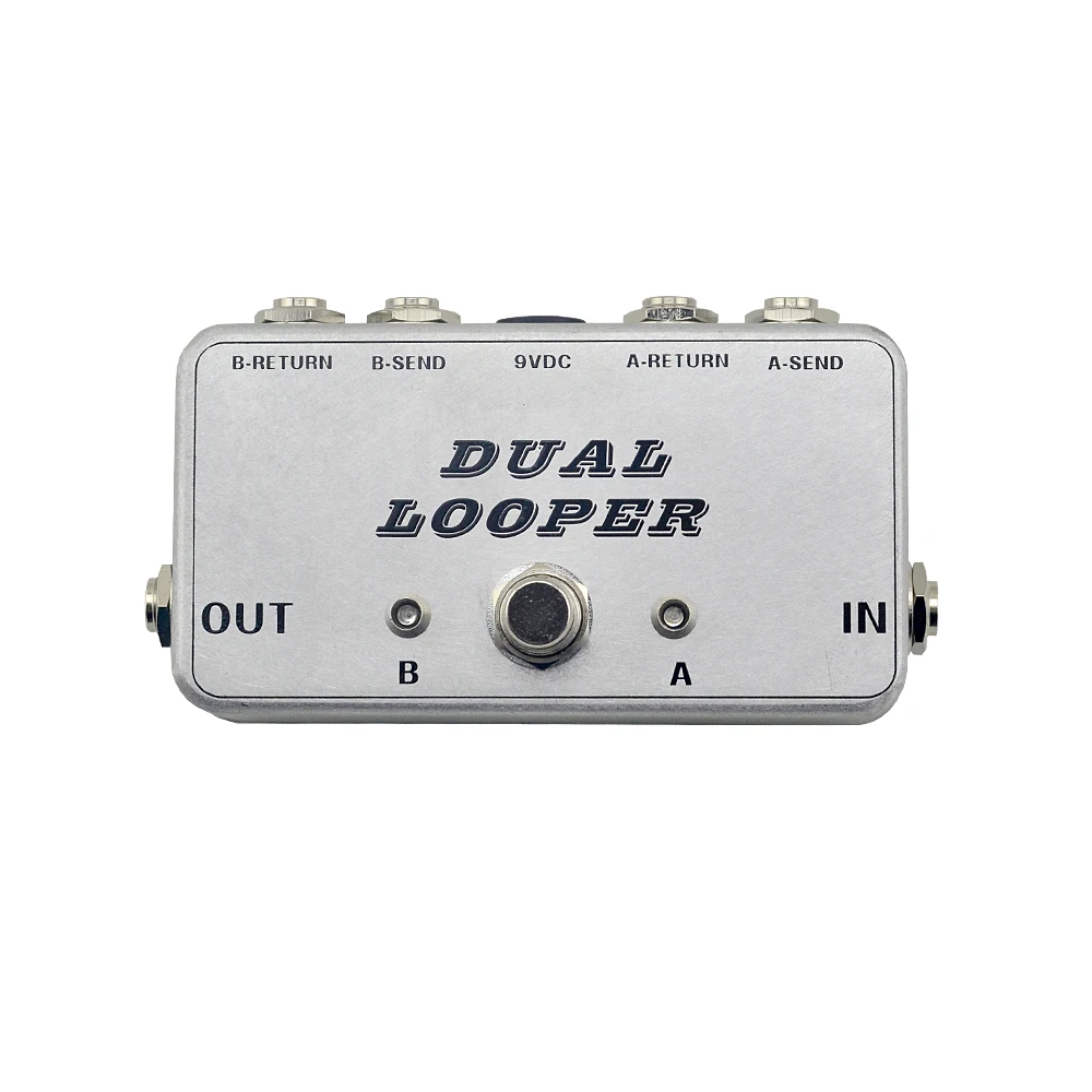 New A/B guitar looper pedal switch ture bypass effects pedal loop switch full metal footswitch pedal handmade free shipping