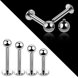 H-S 1PC G23 Titanium Labret Stud Lip Monore Rings Piercings Ear Tragus Helix Piercing Sexy Girls Earring Jewelry 16g&14g