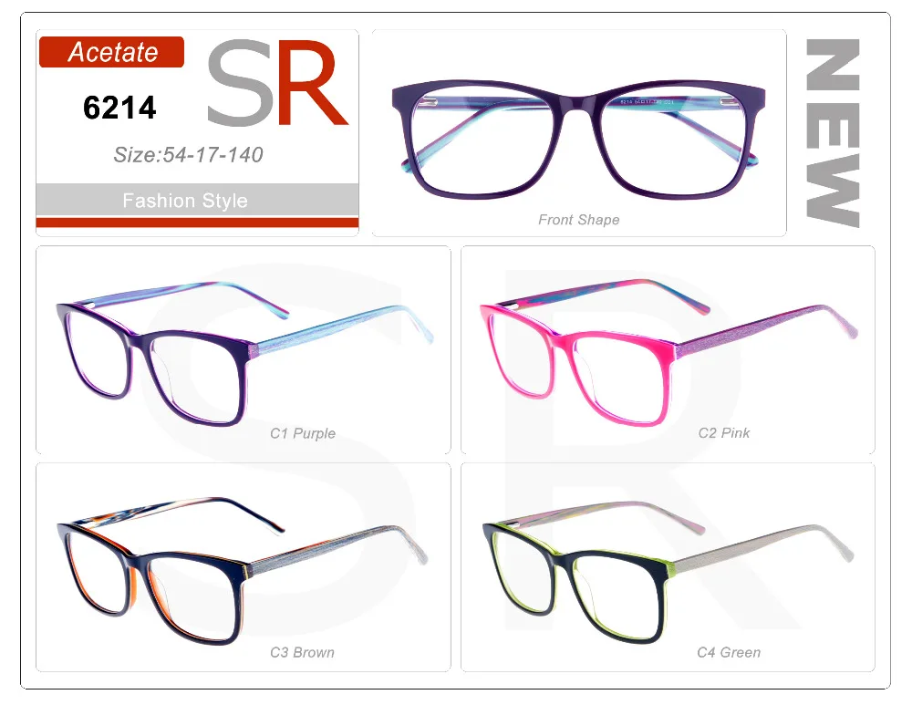 

Eye Wonder High quality Lady's Designer Fancy Handmade Acetate Optical Frames Eyewear Ready Stock Optical frames